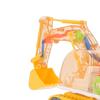 Light Up Transparent Gear Excavator Toy STEM Learning Excavator Construction Vehicle with Sound Effects Extendable Arm Yellow
