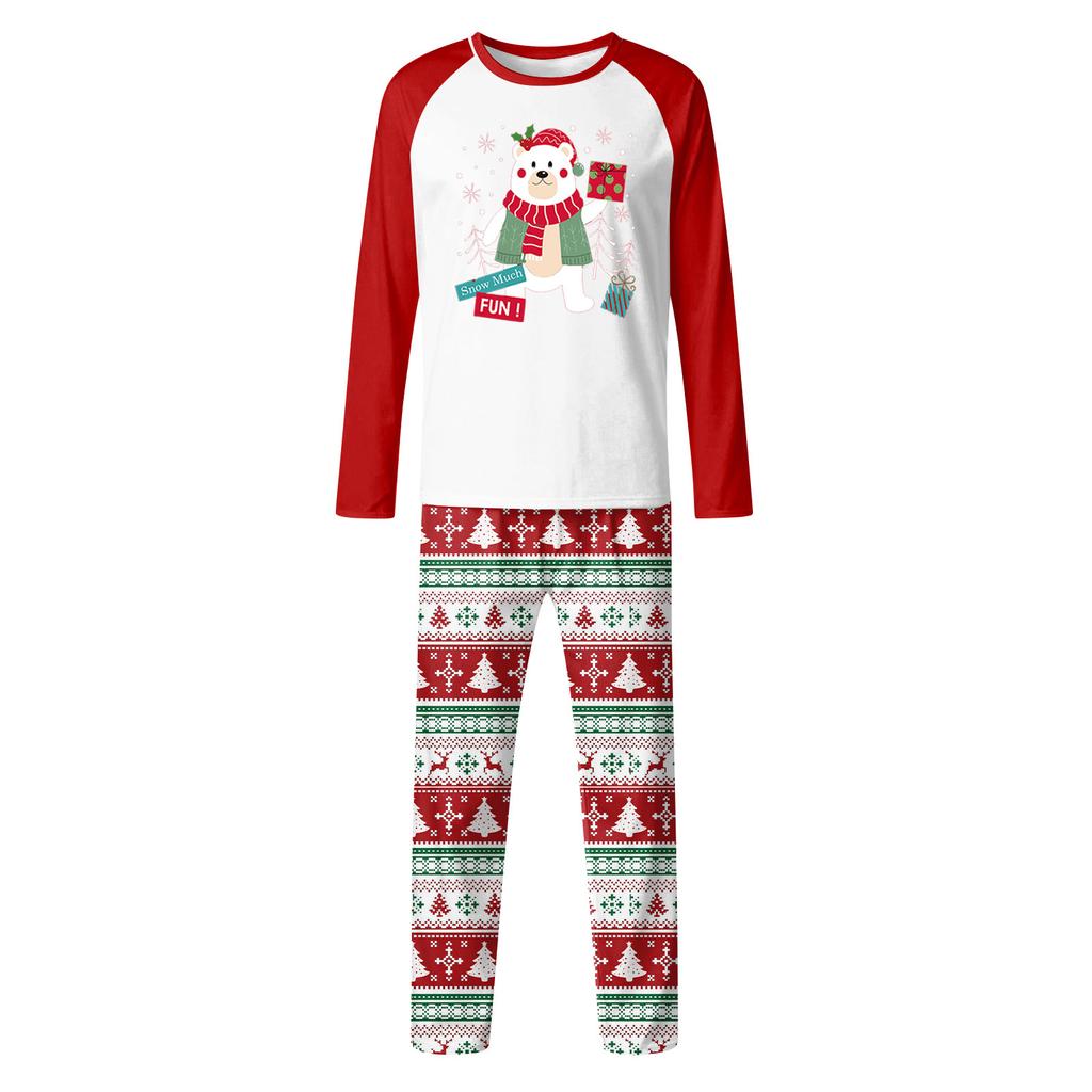 Christmas Day Prints Family Matching Long Sleeve Tops+Pants Set Family Matching Sets