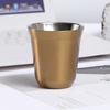 Doppelwandige isolierte Edelstahl-Espressotasse Kapsel-Kaffeetasse Metall-Trink-Demitasse-Tasse für Zuhause, drinnen oder draußen