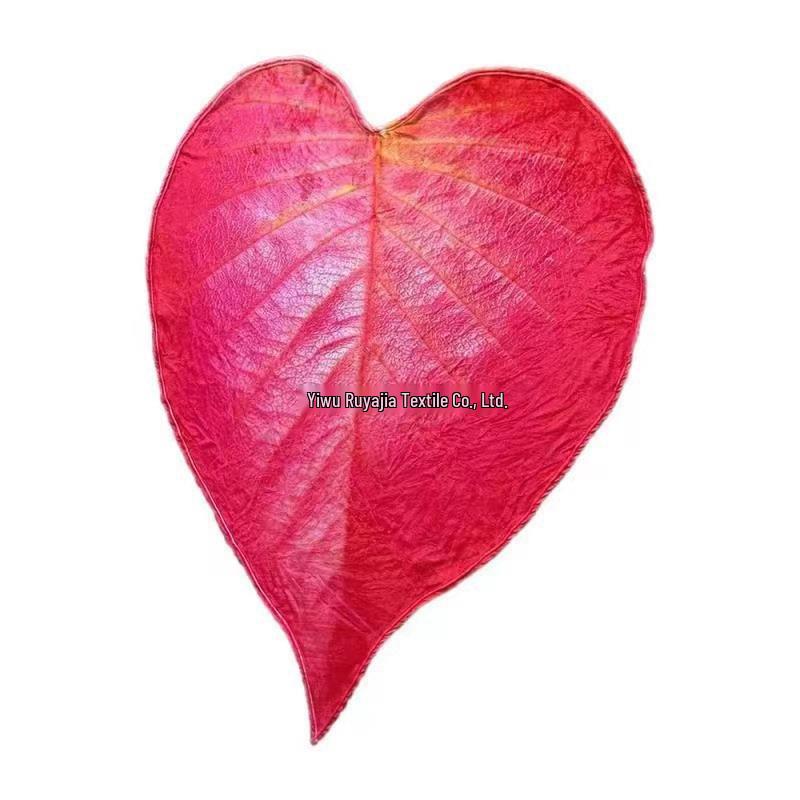 Hot Selling Green Leaf-Shaped Flannel Blanket - Funny Birthday Gift