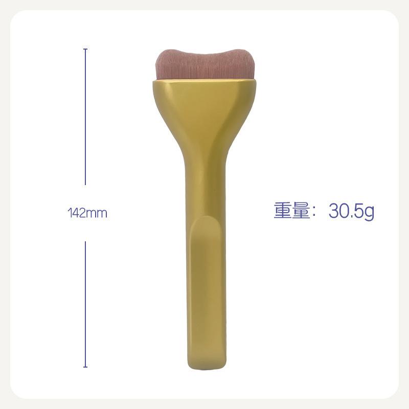 Ultra-Thin Wide Tongue Foundation Brush – Soft Bristle Flat Blending Brush for Seamless Base & Concealer, Minimal Product Waste