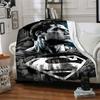 1pc Superman cityscape Flannel Blanket Soft Warm Throw for Home, Office, Travel, All-Season Cozy Bedding GiftL1135