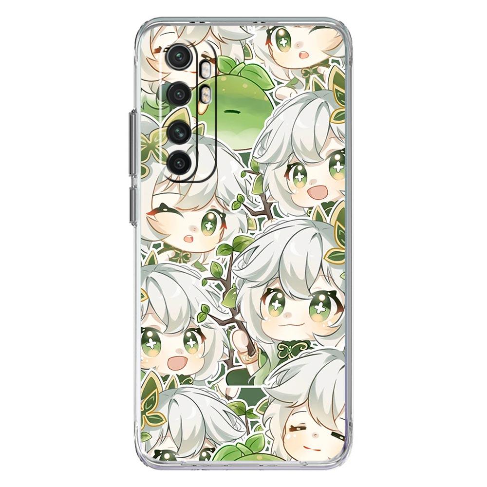 Phone Case For Xiaomi Mi Poco X7 X6 X5 NFC X3 Pro 17 15T 15 14T 14 13T 11 12 13 Lite Clear TPU Cover Genshin Impact Nahida
