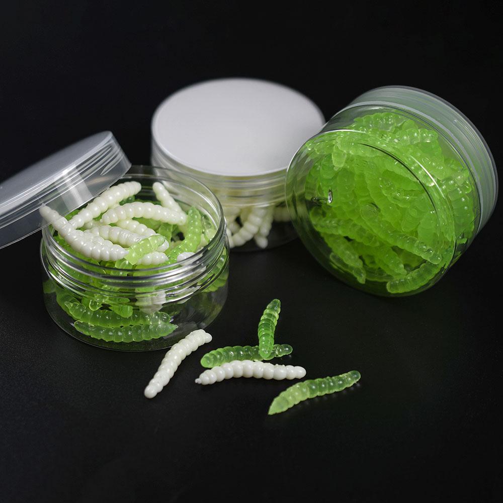 50Pcs/Box Soft Fishing Lure Lifelike Worms Silicone Baits 0.6g/38mm Bass Carp Artificial Bait Jigging Wobblers Fishing Tackles
