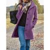 Autumn and winter orders surge thickened woolen women's coat medium and long quality coat wish