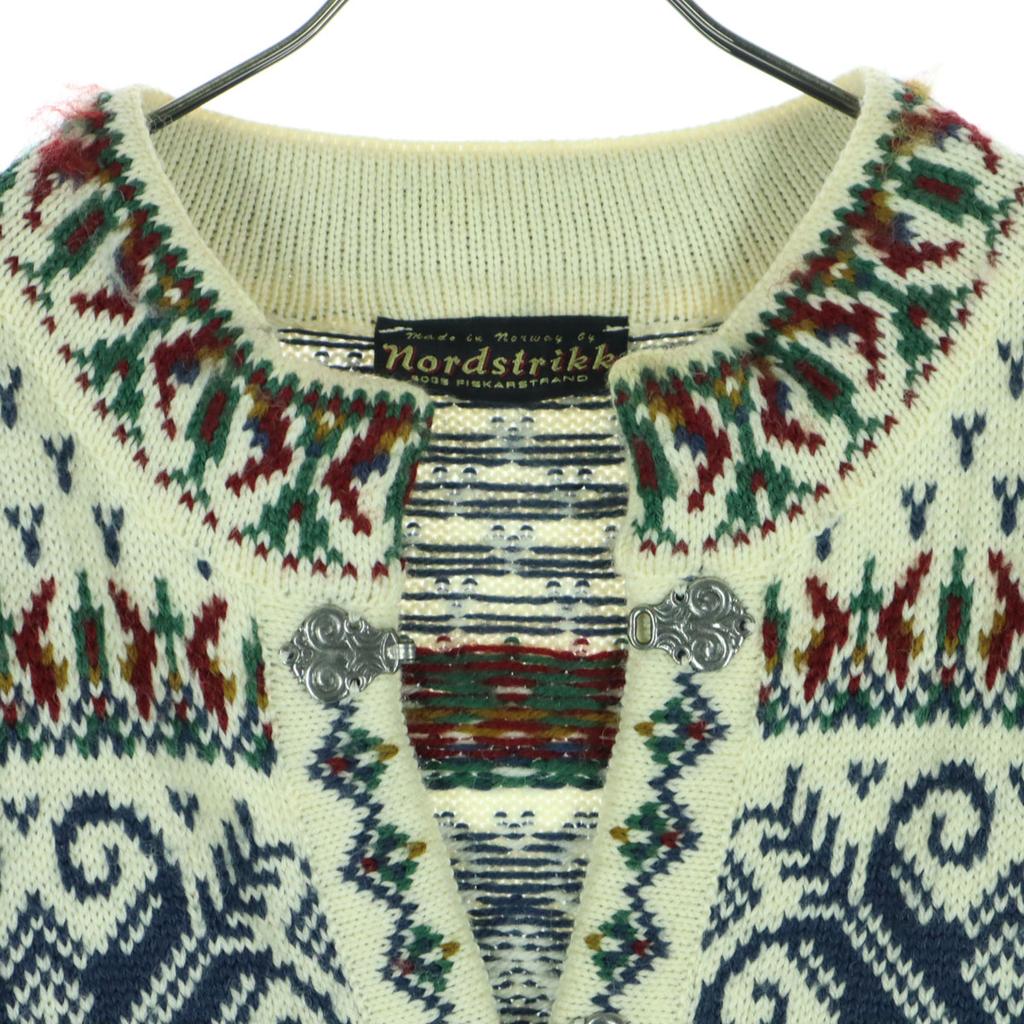 Norstrikk Made In Norway Fair Isle Pattern Metal Hook Cardigan M Nordic Men's Used