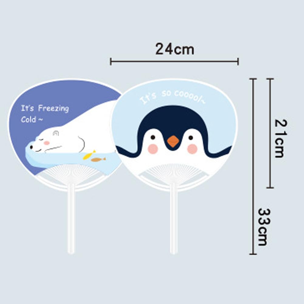 MinniLove Cute Set of Cute Perfect for Sports Fireworks and Parties of 2 Fans, 2, Designs, Festivals, Days, Displays, Travel, Outings, Picnics, (Set -