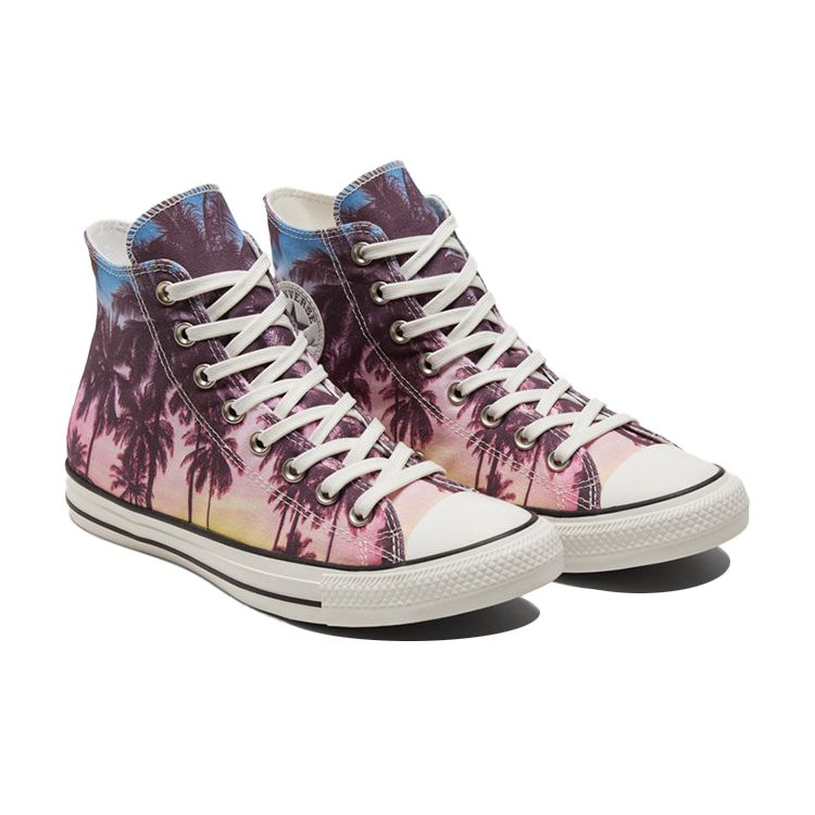 Converse Chuck Taylor All Star Comfortable Versatile High-Top Canvas Shoes Unisex Sneakers Sunset-Palm 171279C