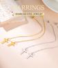 Dawapara Cross Long Earrings for Women Stainless Steel Tassel Earrings Christian Symbol Minimalism Cross Charm Religious Jewelry