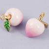 5pcs Three-Dimensional Enamel Fruit Charm Grape Peach Watermelon Alloy Oil Drop Charms For Jewelry Making Supplies DIY Earrings
