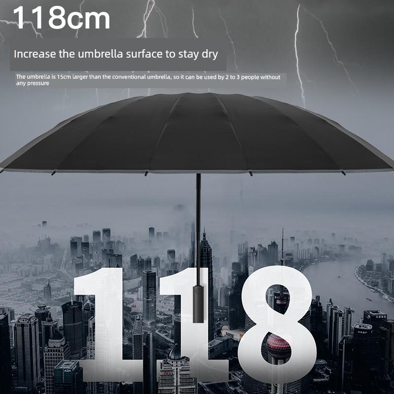 Fully Automatic 32-Bone Folding Umbrella for Women, Dual-Use for Sun and Rain, Large Size Sun Umbrella for Students and Men, Sun Protection and