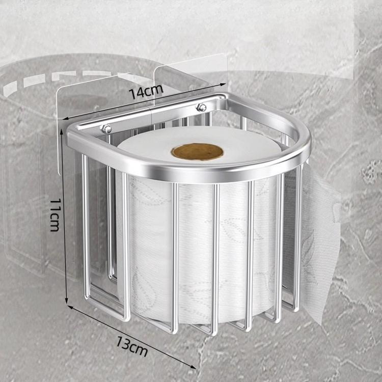 

Настенная коробка для салфеток в ванную без отверстий Half Round Silver White