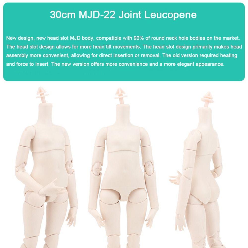 Suppor Disassembly 30cm Height 1/6 BJD Girl Doll Body White Skin 22 Joints Movable Mjd Dolls Body 1/6 Action Figure Body for GSC