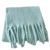 Scarf women's winter versatile enlarged thickened solid color shawl mohair warm scarf
