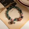 Green Beaded Irregular Bracelet, National Style Light Luxury High-End Sense Niche Fashion Temperament Bracelet