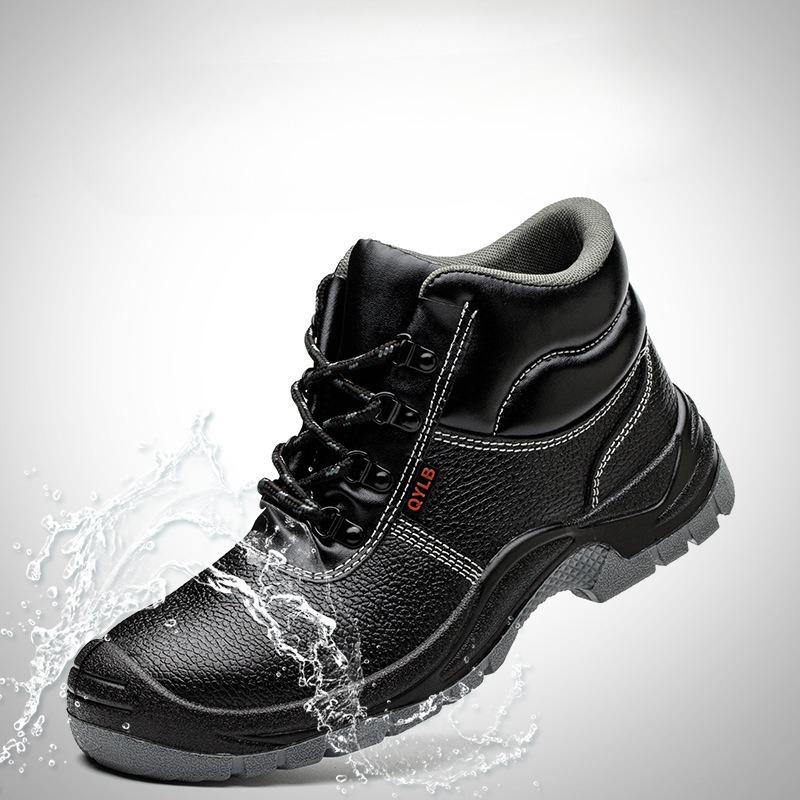 Men New Work SneakersWaterproof Boots Breathable Lightweight Steel Toe Safety Shoes Anti-Puncture Indestructible Shoes