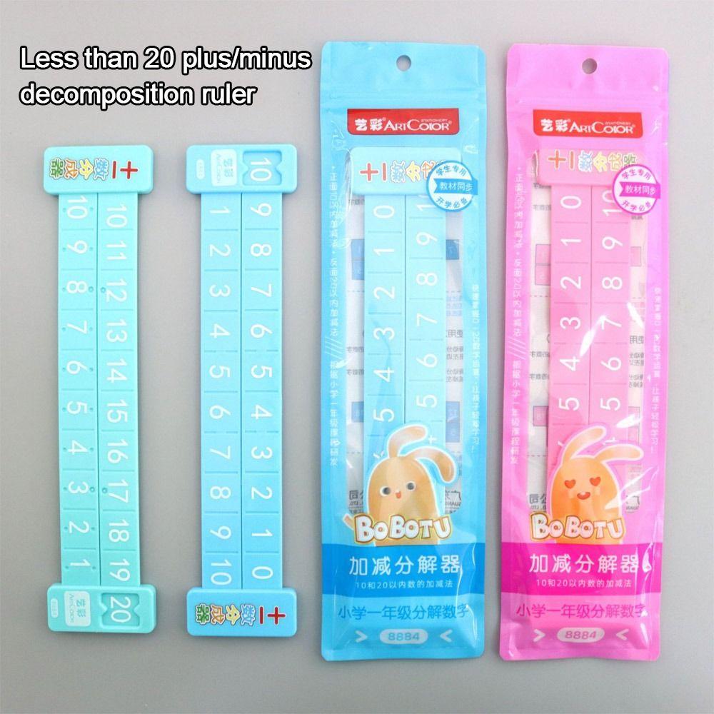 Random Color Subtraction Ruler Within 20 Addition Ruler Math Decomposition Ruler  School Supplies