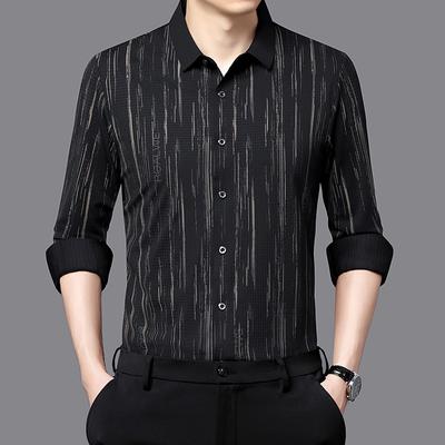 Spring and Autumn New Men's Long Sleeve Shirt Business Shirt Men's Trendy Casual One Piece