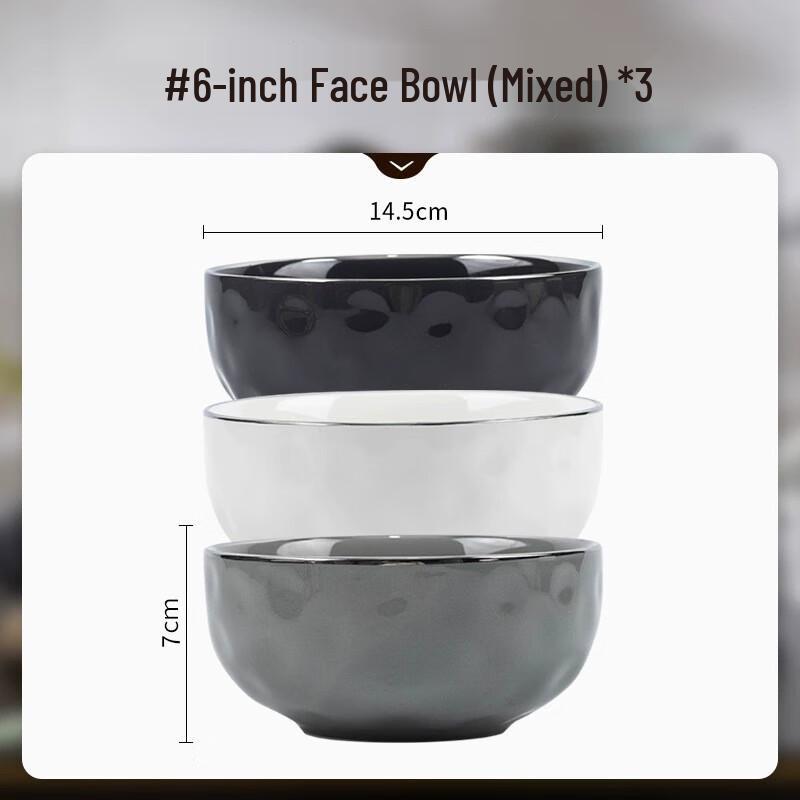 Nordic Light Luxury Enamel Noodle Bowl Set