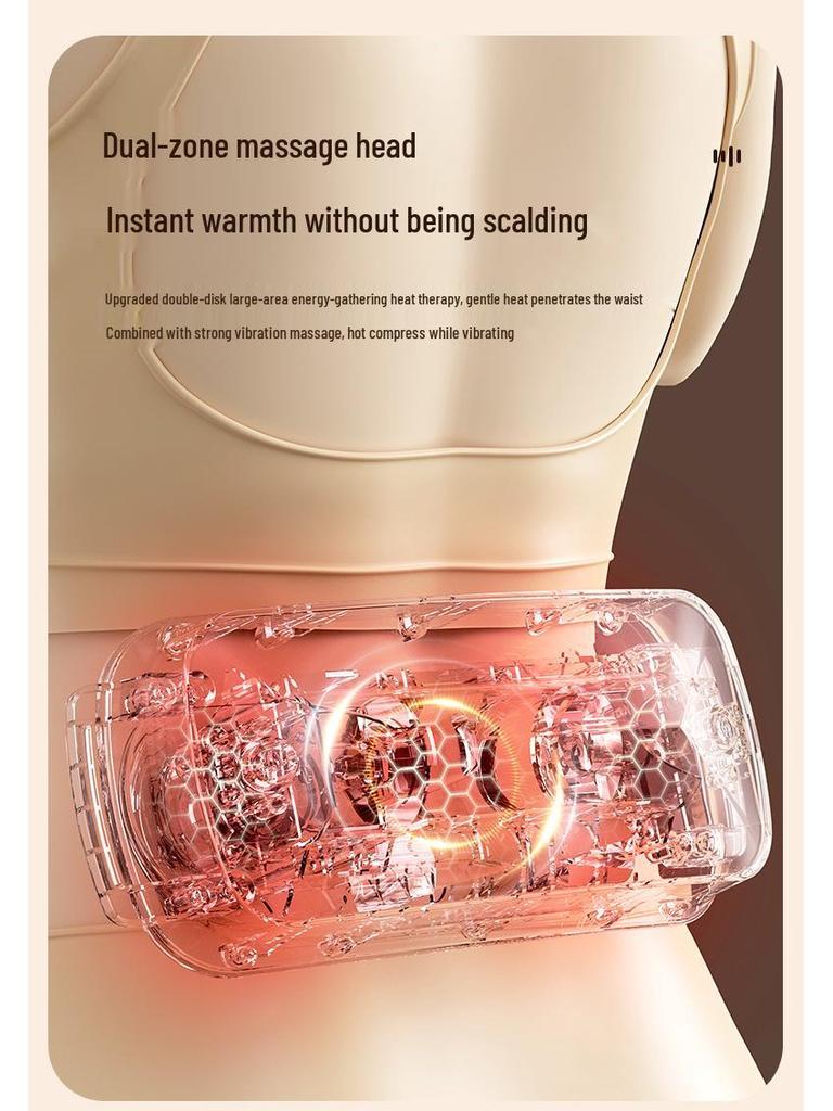 Portable Hot Compress & Vibration Massage Belt for Abdomen & Waist Slimming