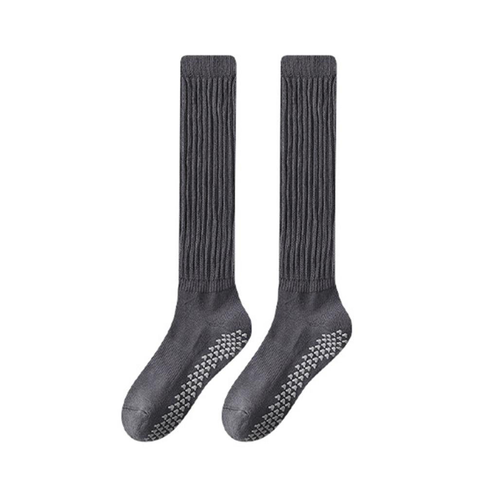 1 Pair Women Winter Yoga Socks Compression Yoga Socks Silicone Bottom Long-tube High Elasticity Wrapping Anti-slip Socks Warmth Stockings