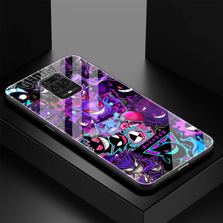 

Luxury Phone Cover Glass Case for Xiaomi Redmi Note 15 14 Pro 10S 11 12S 12 13 10 A2 Plus A1 A5 Hot Pokemon Gengar Redmi Note 11 Pro 5G