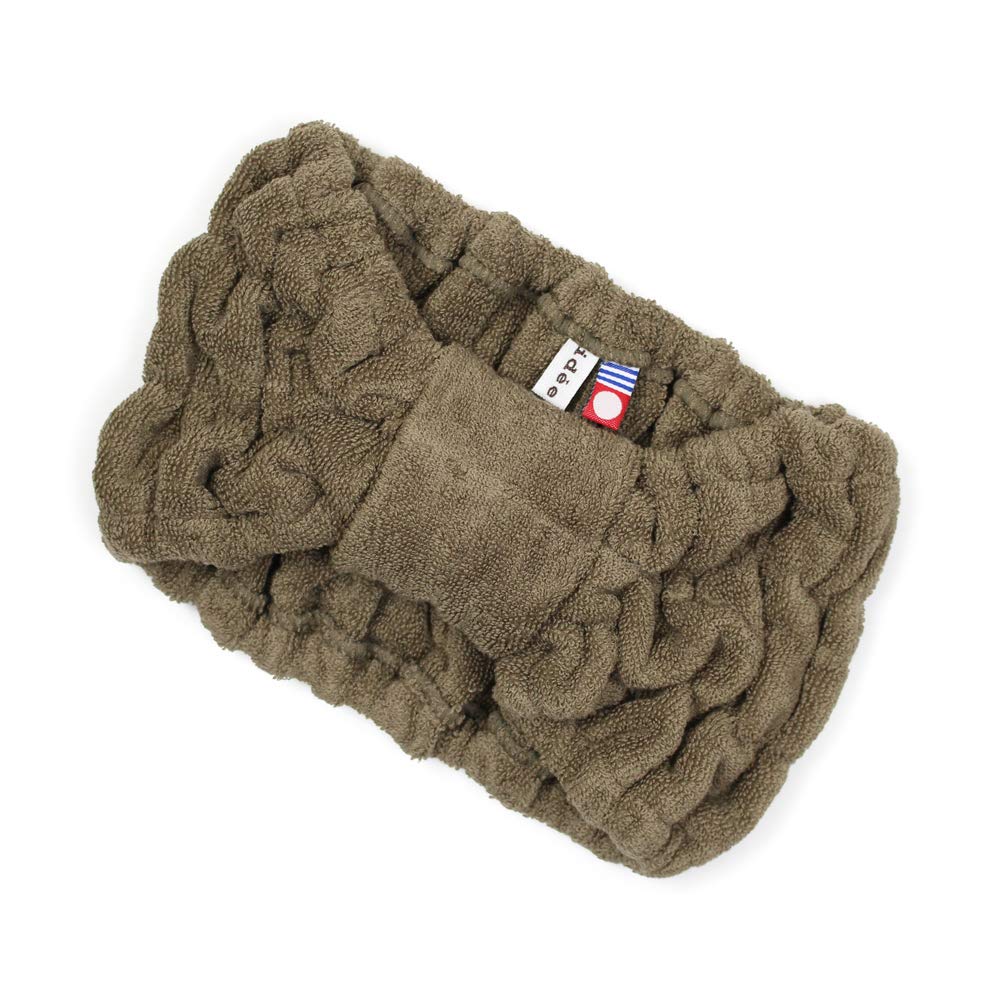 

Imabari Towel Hair Turban for Pile Women, (Brown)