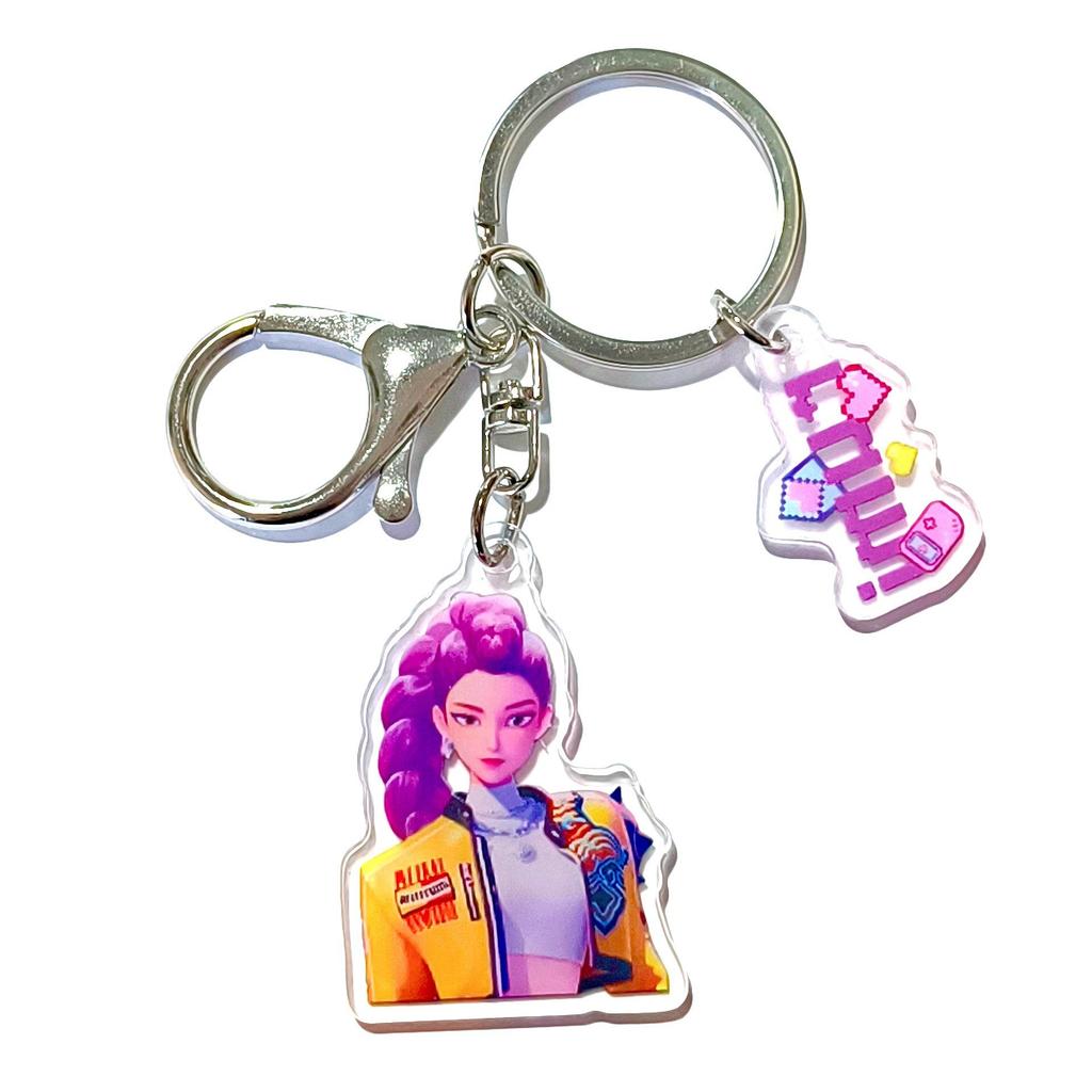 Kpop Demon Hunter Girl Group Keychain: Lumi, Zoe, Mira & Qin Yu Cute Acrylic Schoolbag Pendant