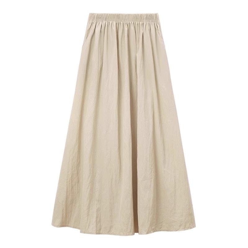 Yamamoto High-Waisted Pleated Long Skirt - Slimming Japanese Casual Summer Style