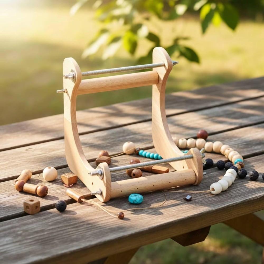 Angled Loom Beading Craft Accessories Ergonomic Wooden Bead Loom Kit Necklace Making