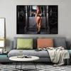 Sexy Bodybuilding Girl Muscle Fitness Poster and Prints Sports Canvas Painting Wall Art Picture for Gym Living Room Home Decor