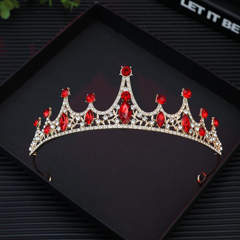 Children's Party Headwear Antique Ladies Headband Hair Accessories Crystal Queen Headband Baroque Retro Bridal Crown