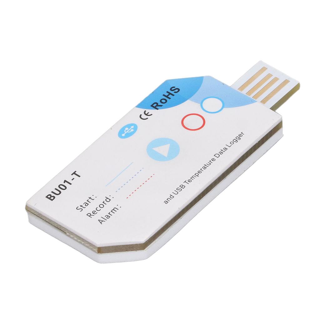 USB Temperature Data Logger Bluetooth APP Connection Temp PDF Report Recorder 120 Days 32000 Capacity