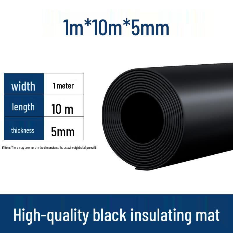 Heavy-Duty Black Rubber Mat