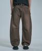 MOO Regular Curved Denim Pants - Brown