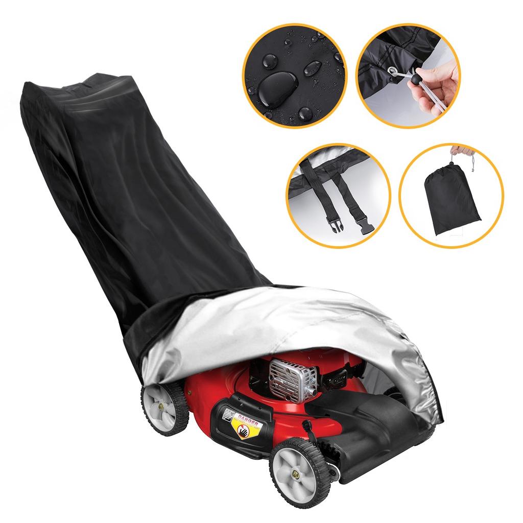 Premium Heavy Duty Waterproof Weather and UV Protected Covering for Push Mowers 200cm x 40cm x 85cm Lawn Mower Cover