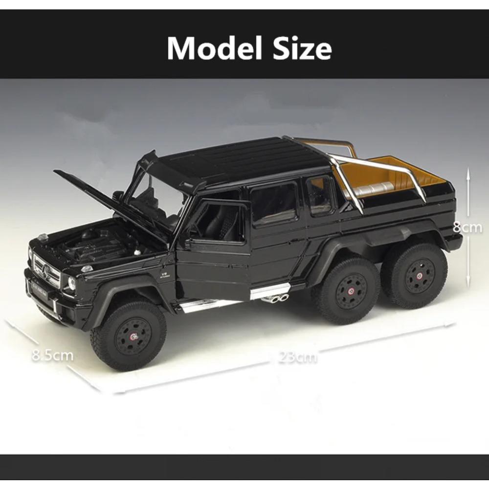 Welly 1/24 Mercedes-Benz AMG G63 6x6 Tyre Alloy Pickup Car Model Diecast Off-Road Vehicle Car Model Simulation Children Toy Gift