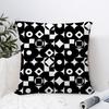 Black And White Geometric Pillow Case Sofa Decorative Home Double-Sided Printing Short Plush Cushion Cover Throw Pillow Cover