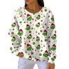 Women's Fashion Casual Gradient Christmas Print Pullover Sports Long-Sleeve Top