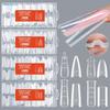 256PcsSandwich Dual Nail Mode For Nail Extension Almond Coffin 16 Size Reusable Top Bottom Forms Nail Art Extension Tools