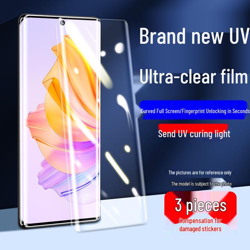 Honor 80/80 Pro Tempered Glass Screen Protector, Full Coverage, UV Glue, Anti-Fall Protection