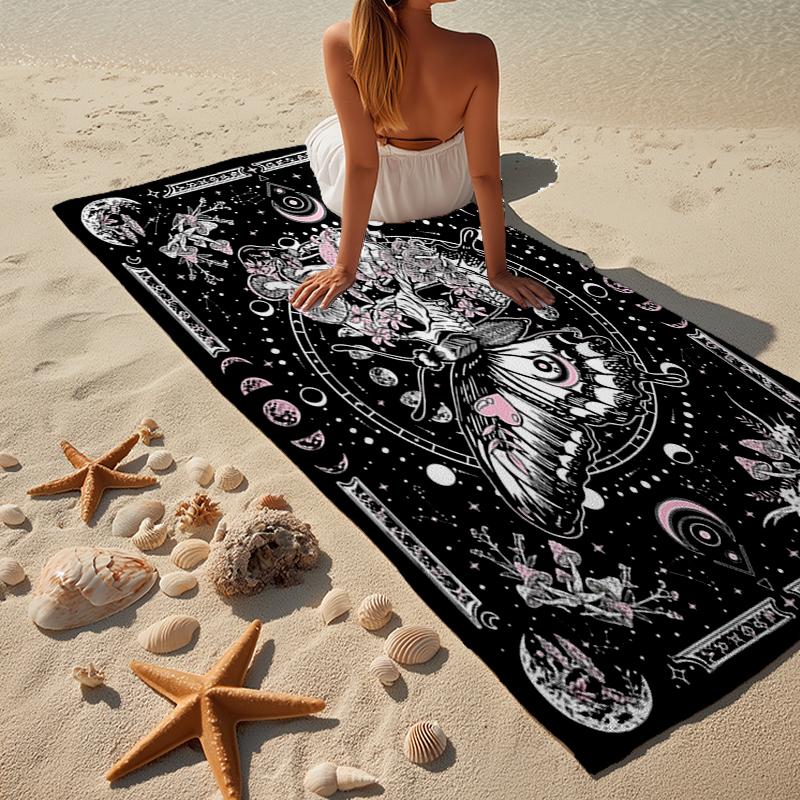 Psychedelic Serpent Flames Beach Towel, Super Soft Microfiber, Gift for Her/Him, Birthday, for Pool, Beach, Travel, Home Decor Fan gifts