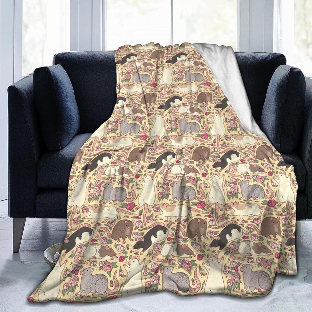 Opossum Blanket Possums Blanket Possum Gifts Black Throw Stuffed Animal for Travelling Camping Soft Birthday Gifts for Women Men