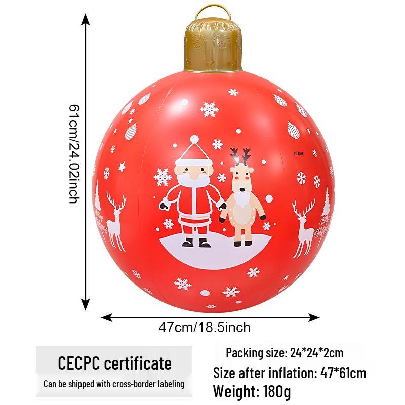Grenzüberschreitende Weihnachts-Hofdekoration: PVC Laterne & Aufblasbare Weihnachtskugel Set