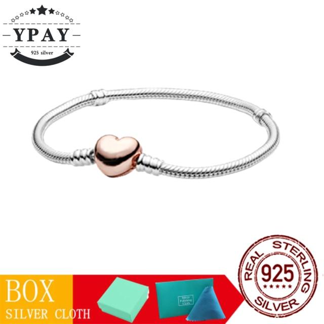 100 %Original Sterling Color Fashionable Jewelry Snake Chain Wrist Bracelet Women Shining Crown O Fit Charm Beads Clips Trendy Present