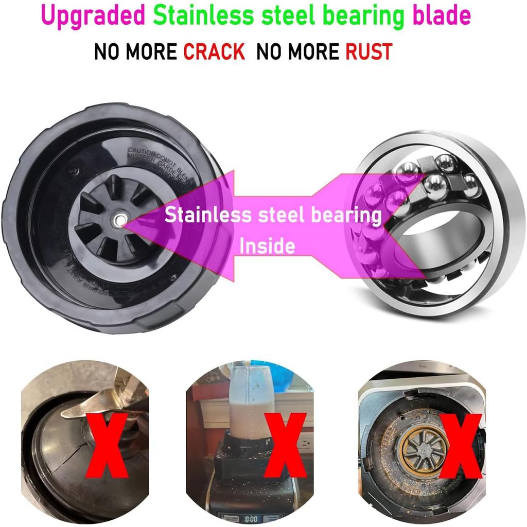 24oz Blender Cups and 7 Fins Blade for Ninja Nutri Replacement Cups with Sip and Seal Lids Perfect Fit for BL480