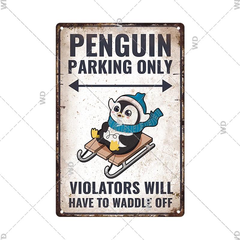 Tin Sign No Parking Slow Down Caution Warning Do Not Pass Metal Vintage Plaque Retro Metal Plate Traffic Yard Street Wall Decor