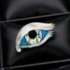 Blucome Fashion High-end Eye Brooch Personality Wild Abalone Shell Women Pin