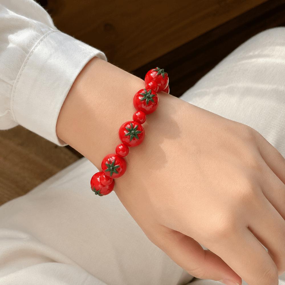 Dopamine Style 3D Resin Bead Bracelet Colorful Stackable Bracelet Fashion Fruit Hand Chain  Party