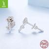 Smart Three-Dimensional Rose Stud Earrings For Women'S Romantic Valentine'S Day S925 Sterling Silver Stud Earrings.